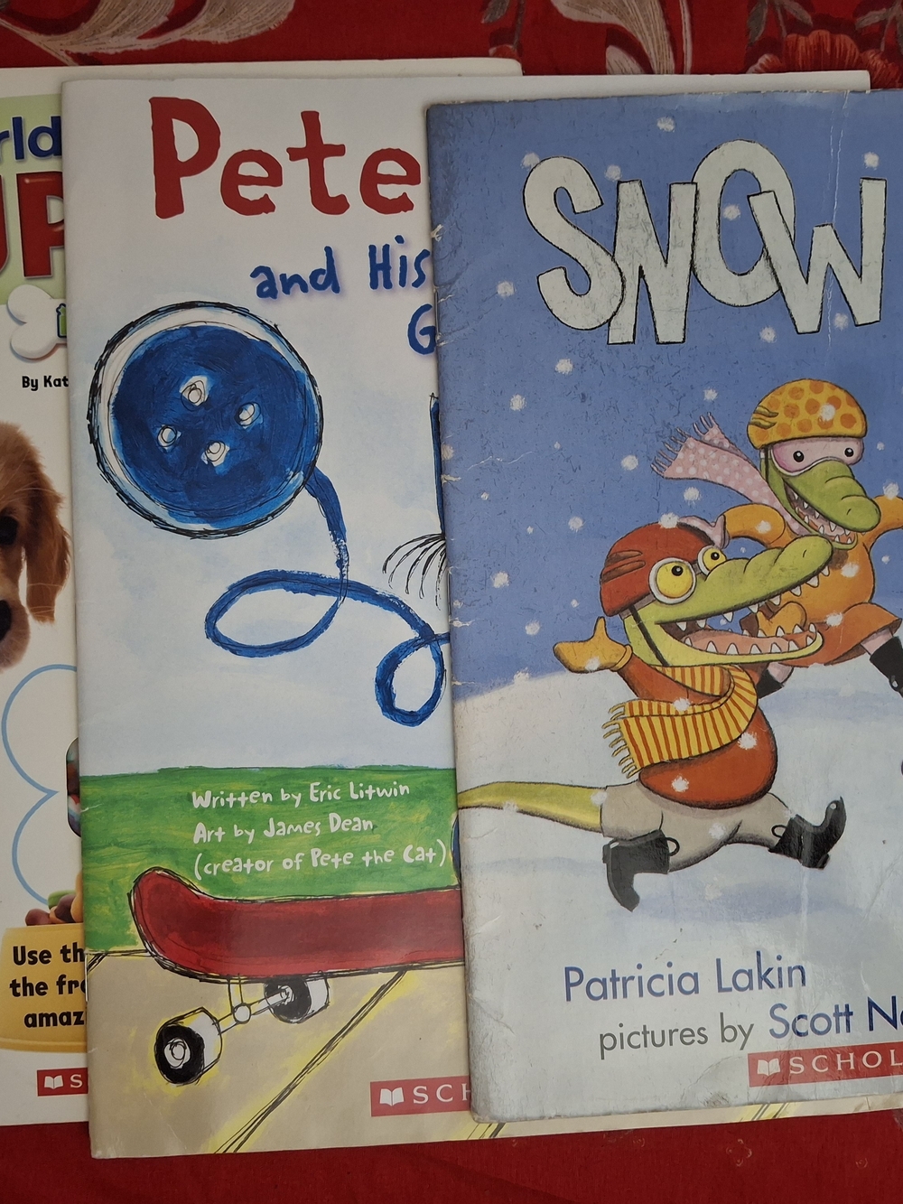 3 Scholastic 'Snow' and 'Pete' Children's Book Bundle - Blue & White Covers